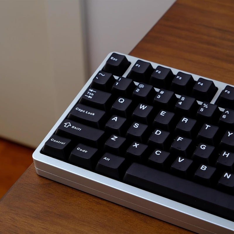 Sumgsn 114 Keys Doubleshot Translucent Keycaps Cherry Profile Black Keycap Set Fit for 61/64/87 Cherry Mx Switches Mechanical Keyboard - Image 1